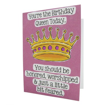 Birthday Queen Card -Front