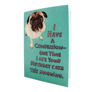 Pug Birthday Card - Front
